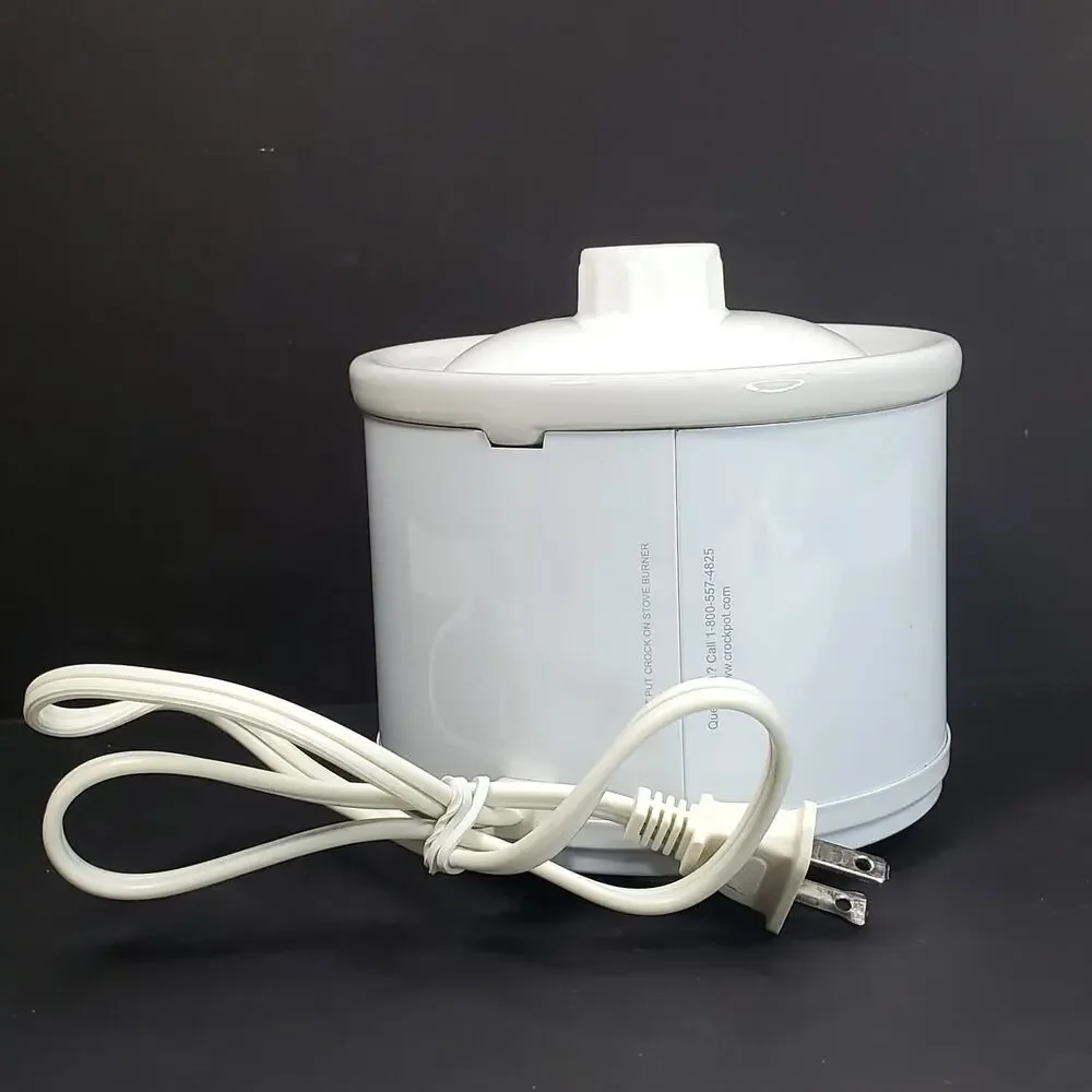 Rival Little Dipper Crock Pot Mini 1qt Stoneware Slow Cooker White 32041 Dip Pot